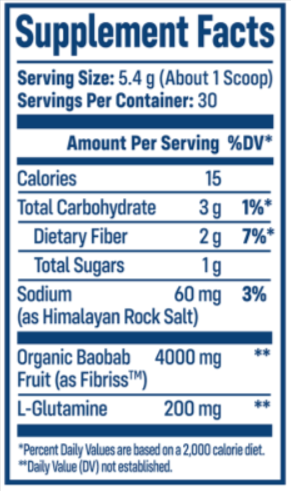 Nativepath Native Fiber supplemet facts